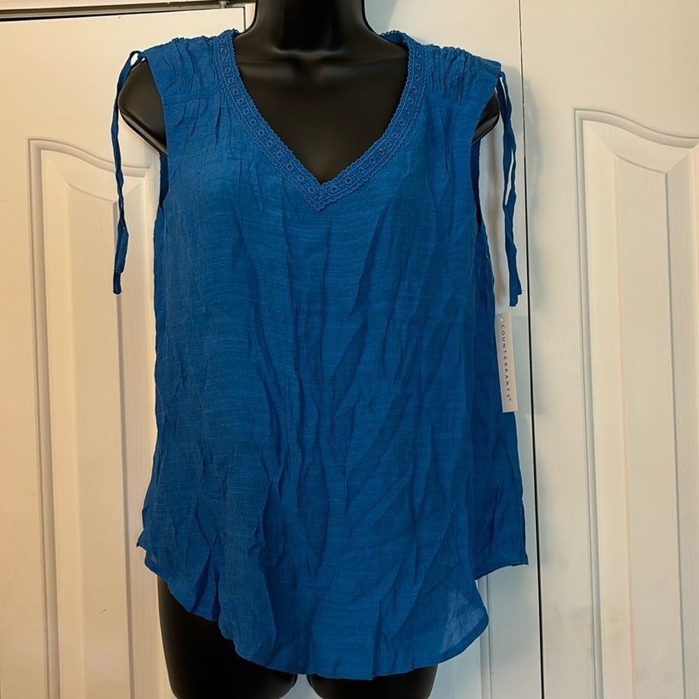 Counterparts Sleeveless Shirt - Blue - Women’s Size Small